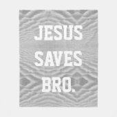 Jesus rettet Bruder Fleecedecke (Vorderseite)