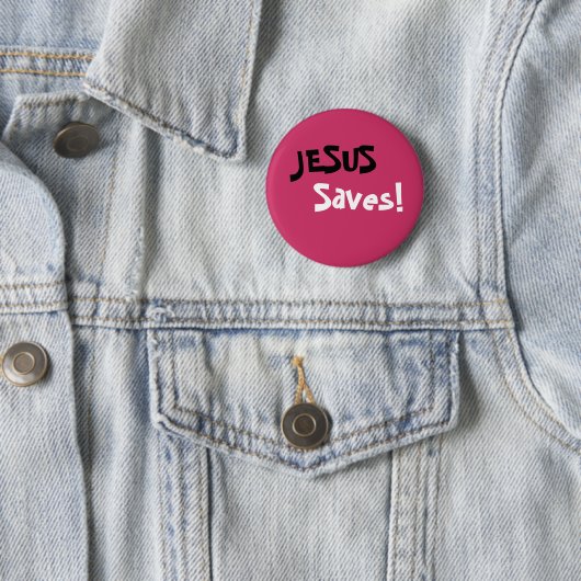 Jesus rettet! button (Beispiel)