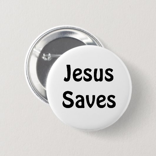 Jesus rettet button (Vorne & Hinten)