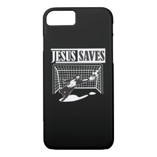 Jesus rettet - christlichen FußballGoalie Case-Mate iPhone Hülle