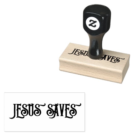 „Jesus rettet“ christlicher Spruch  Gummistempel (Stempel)