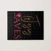 Jesus rettet Christliches Zitat Puzzle (Horizontal)