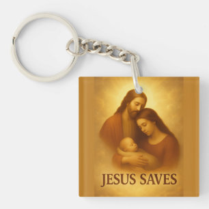 Jesus rettet einzigartige christliche Geschenke Ch Schlüsselanhänger