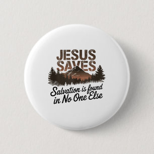 Jesus rettet - Erlösung findet sich in einem ander Button