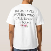 JESUS rettet Frauen, die sein Namensjohn-3:16 T-Shirt (Rückseite)