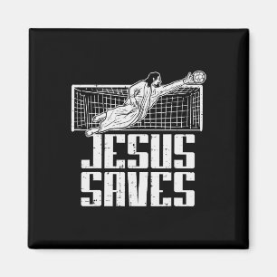 Jesus rettet Fußball Christian Torwart Tor Magnet