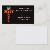 Jesus rettet Geschäfts-Karte Visitenkarte (Vorne/Hinten)