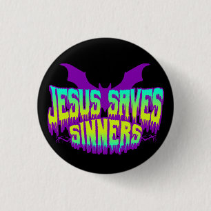 Jesus rettet Goths Knopf Button