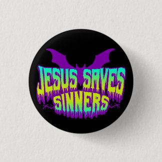 Jesus rettet Goths Knopf Button
