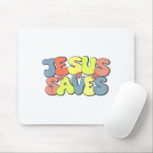 Jesus rettet - Hipe Flower Child Stil Mousepad (Mit Mouse)