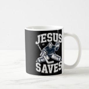 Jesus rettet – Hockey Humor für christliche Spiele Kaffeetasse