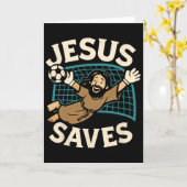 Jesus rettet I Christlicher Glaube I Jesus Fußball Karte (Gelbe Blume)