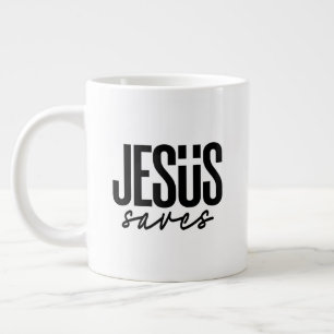 JESUS RETTET Jumbo-Tasse