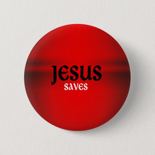 Jesus rettet Knopf Button (Vorderseite)