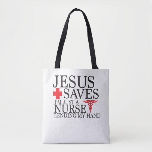 Jesus rettet Krankenschwestern Hilfe Tasche (Vorderseite)