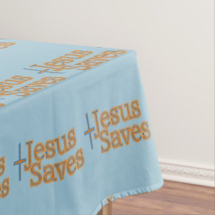 Jesus rettet Kreuz Tischdecke