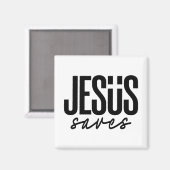 JESUS RETTET MAGNET (Vorderseite/Rückseite)