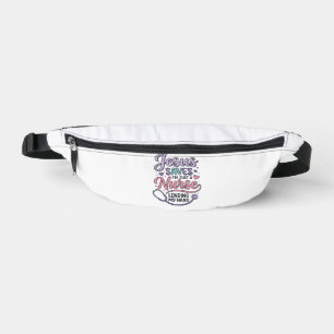 Jesus rettet Nurse Faith Shirt Design_1 Bauchtasche