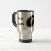 Jesus rettet Reise-Tasse Reisebecher (Vorderseite Links)
