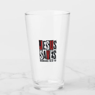 Jesus rettet Römer 10_9 Christliches Vintage-Shirt Glas