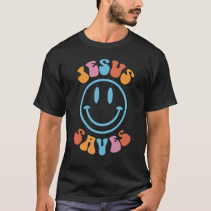 Jesus rettet Smile Face Vornehme Ästhetik Trendy C T-Shirt