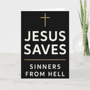 Jesus rettet Sünder vor der Hölle Evangeliumsevang Karte