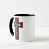 Jesus rettet Tasse (Vorderseite Links)