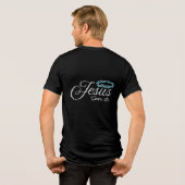 Jesus rettet uns Tri-Blend shirt (Rückseite voll)