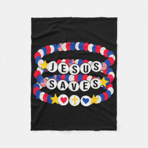 Jesus rettet USA-Armbänder Patriotisches christlic Fleecedecke