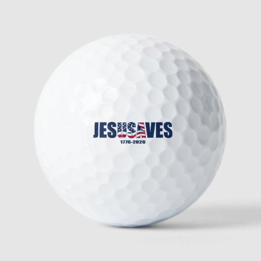 Jesus rettet USA Golfball (Vorderseite)