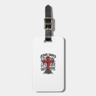 Jesus rettet Vintage-Kreuz christliche Streetwear  Gepäckanhänger