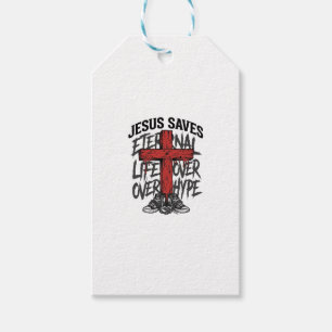 Jesus rettet Vintage-Kreuz christliche Streetwear  Geschenkanhänger