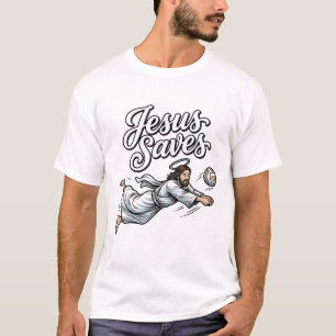 Jesus rettet Volleyball Vintage Christliches Shirt