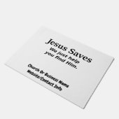 Jesus rettet - wir helfen Ihnen gerade, ihn zu Fußmatte (Schrägansicht)