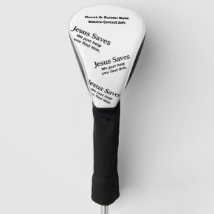 Jesus rettet - wir helfen Ihnen gerade, ihn zu Golf Headcover