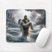 Jesus Rettete eine junge Frau im Sturm Mousepad (Mit Mouse)
