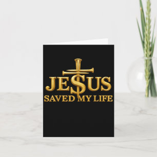 Jesus Rettete mein Leben Christlichen Kreuzgedanke Karte