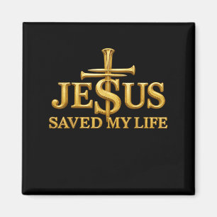 Jesus Rettete mein Leben Christlichen Kreuzgedanke Magnet