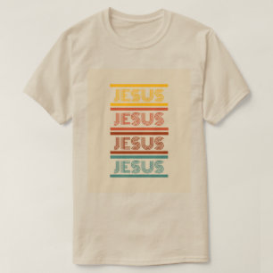 Jesus Rettro von weißem Abschlag unisex T-Shirt