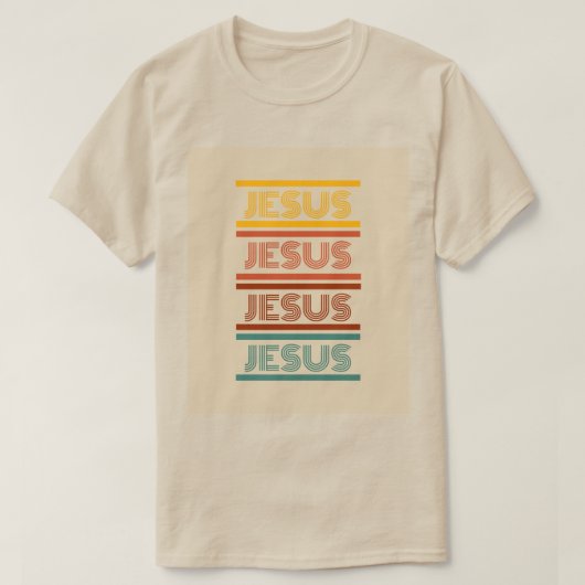 Jesus Rettro von weißem Abschlag unisex T-Shirt (Design vorne)