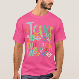 Jesus Revolution Der Glaube Retro Groovy Blume Pea T-Shirt