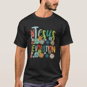 Jesus Revolution Der Glaube Retro Groovy Blume Pea T-Shirt