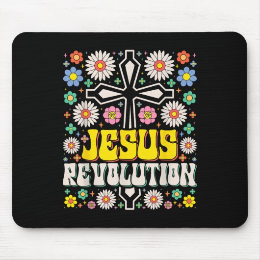 Jesus Revolution Der Glaube Retro Groovy Christlic Mousepad (Vorne)