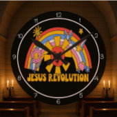 Jesus Revolution Graphic Runde Wanduhr