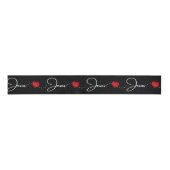 Jesus Ribbon in script and Heart Ripsband (Vorderseite)