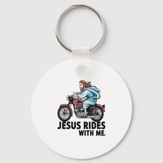 Jesus Rides with Me Schlüsselanhänger (Vorderseite)