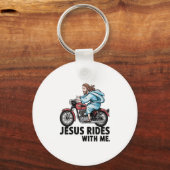 Jesus Rides with Me Schlüsselanhänger (Vorderseite)