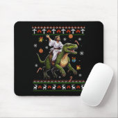 Jesus Riding Dinosaur Funny Meme Ugly Christmas Sw Mousepad (Mit Mouse)