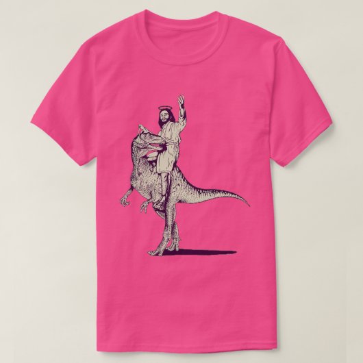 Jesus Riding Dinosaur T-Shirt (Design vorne)