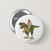 Jesus Riding T-Rex Button (Vorne & Hinten)